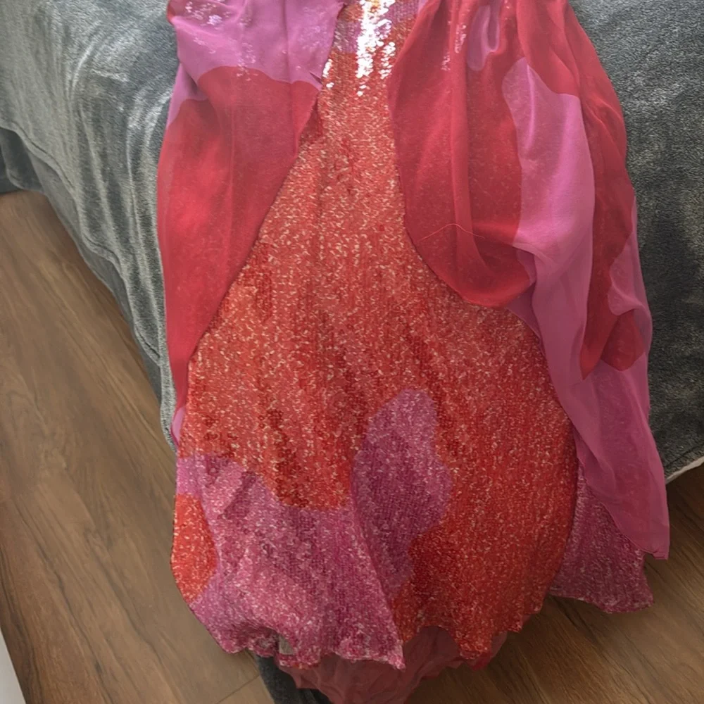 Lodi Layered Silk & Sequin Maxi Dress By Silvia Tcherassi - Picture 3 of 12